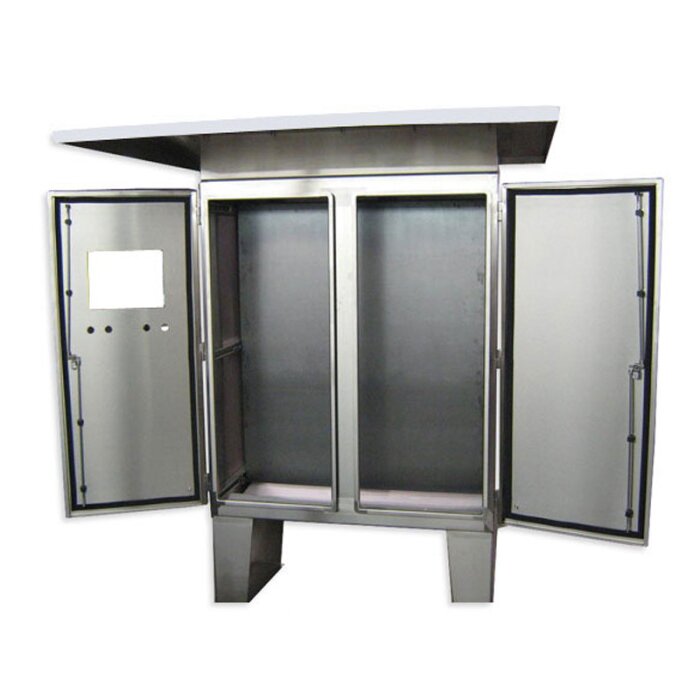 Double Door Floor Mount Stainless Steel Electrical Enclosure