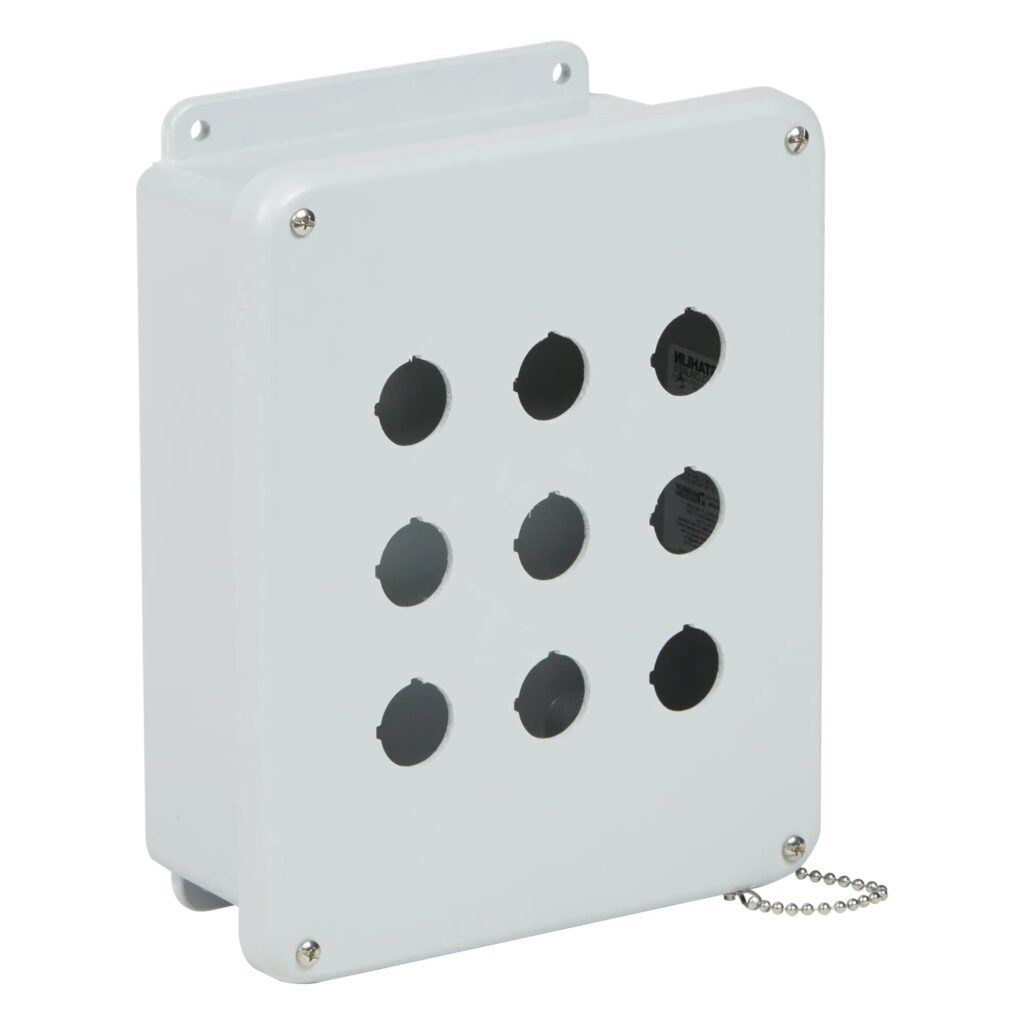 Hinged Push Button Enclosure