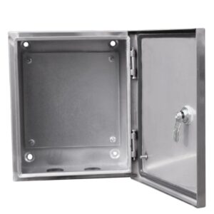 Elektrisches Gehäuse aus Edelstahl für den Außenbereich mit Verriegelung