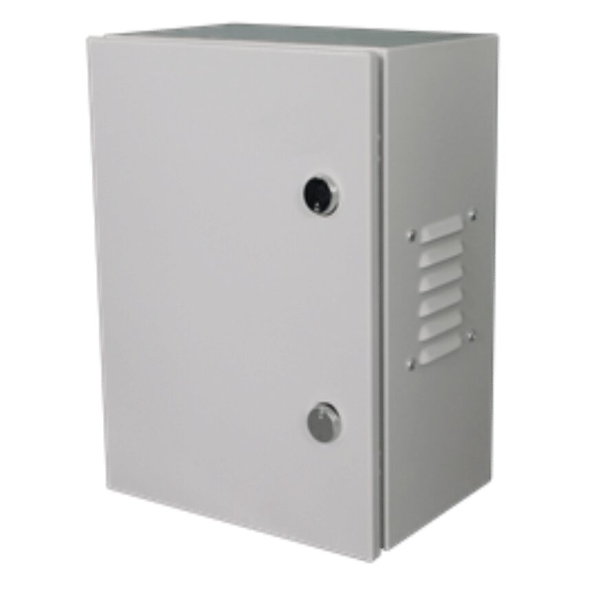 Boîtier ventilé avec revêtement en poudre