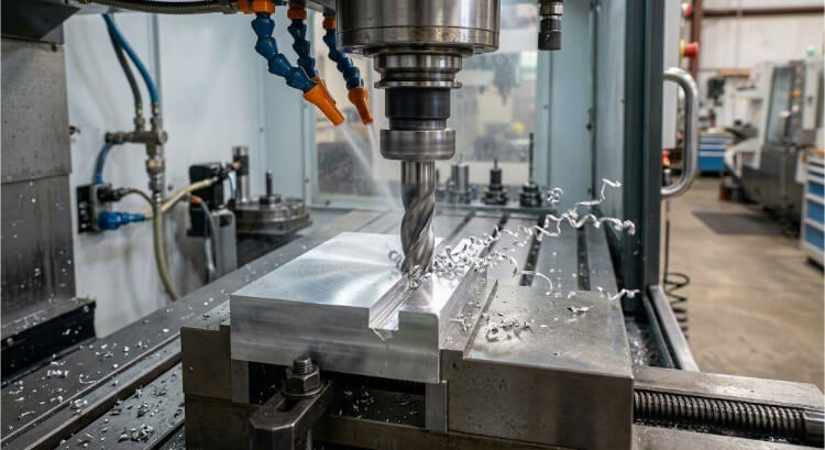 Gros plan sur le processus de broyage de l'aluminium