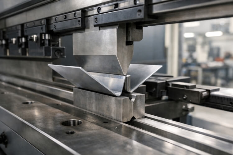 Abkantpressen in einer modernen Blechfabrik