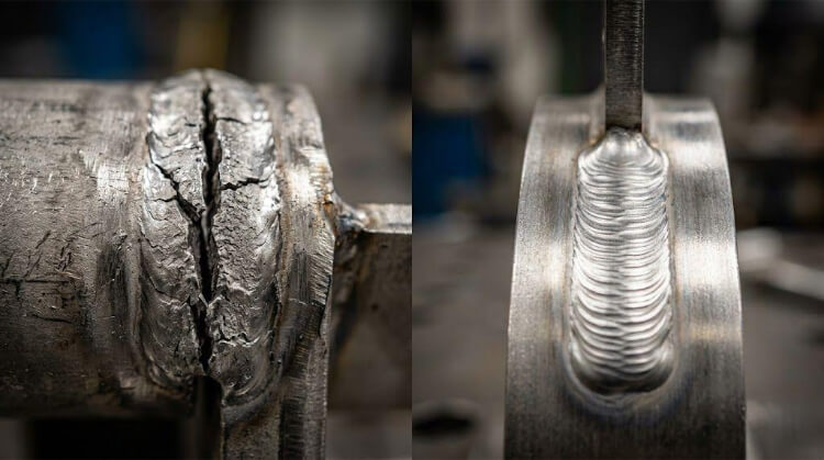 303 hot cracking vs. 304 clean weld
