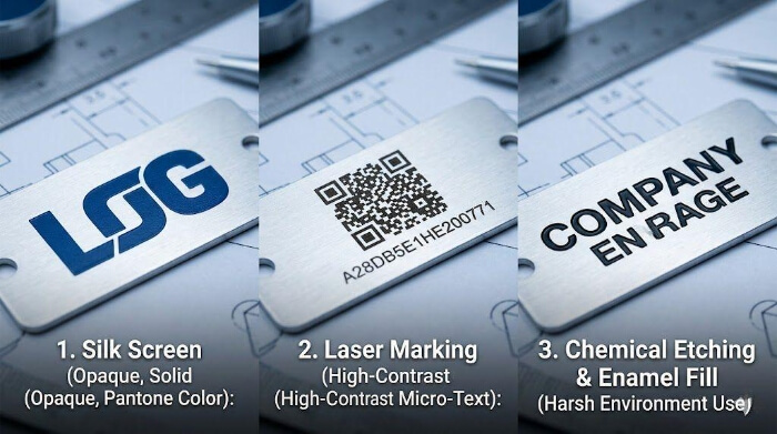 Comparison Silk Screen Printing, Laser Marking, and Etching