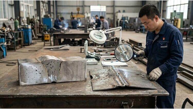 Strukturelle und oberflächliche Schweißnahtdefekte