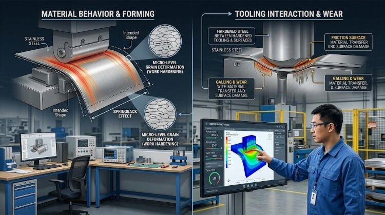 Materialverhalten und Umformungsherausforderungen beim Stanzen von Edelstahl