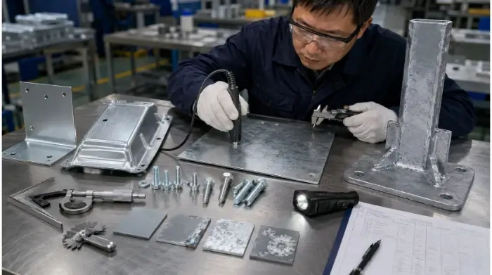 Contrôle final du revêtement de zinc