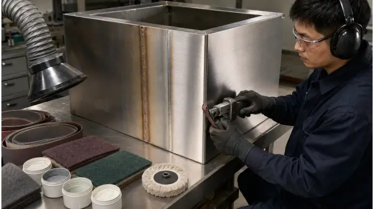 Restoring the Finish Around a TIG Welded Joint
