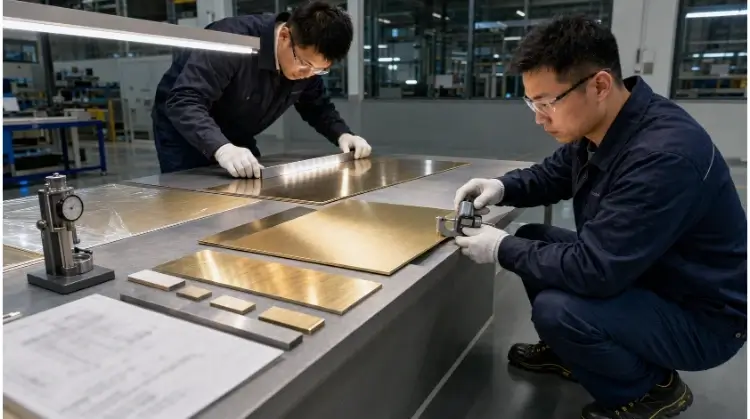 Brass Sheets Prepared for Production