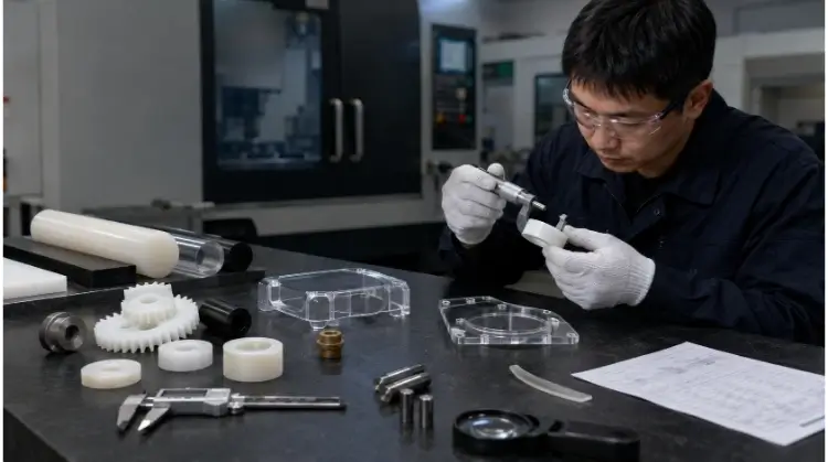Componenti plastici di precisione sottoposti a controllo dimensionale