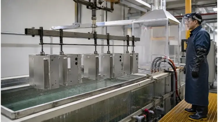 Stainless Parts Above the Process Tank