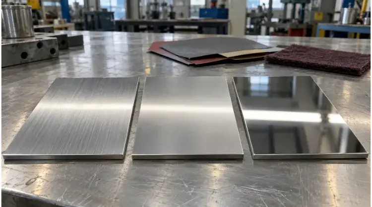 Brushed and Polished Stainless Steel Samples