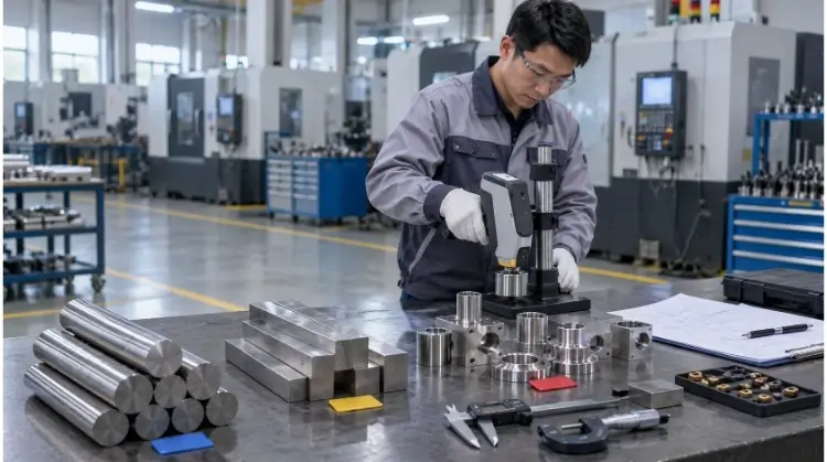 Comparing Stainless Steel Samples Before Production