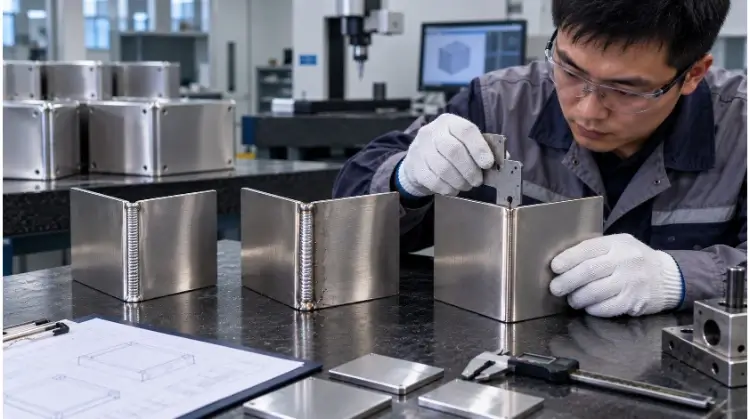 Comparaison de trois soudures sur de l'acier inoxydable