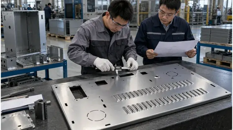 Control Cabinet Panel with Louvers and Cutouts