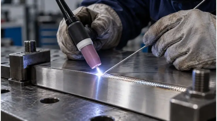 Soudage Heliarc d'un boîtier en aluminium