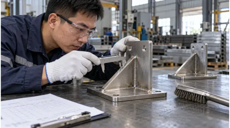 Inspecting a Cleaned Stainless Steel Weld