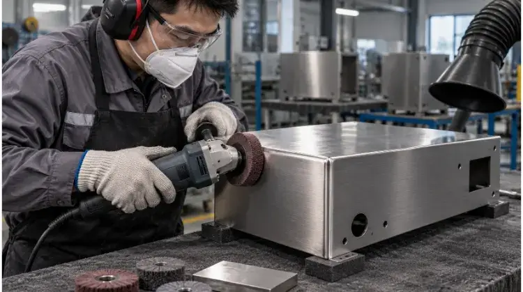 Satin Finishing a Welded Steel Enclosure