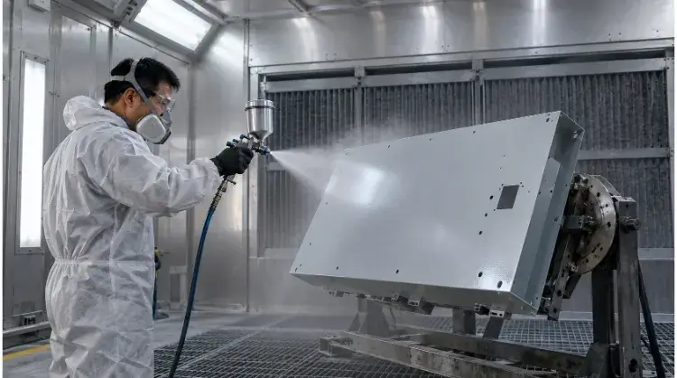 Spray Painting a Metal Enclosure Panel