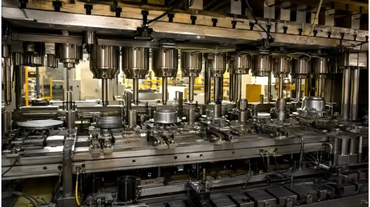 Transfer Press Stamping Line in Operation