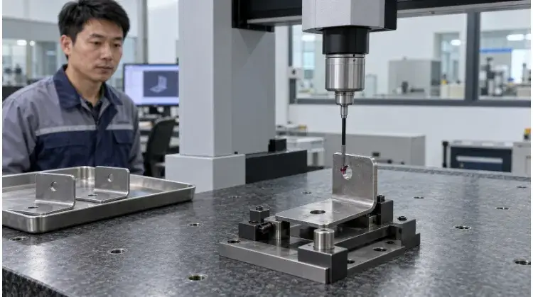 CMM Inspection of a Stamped Steel Bracket