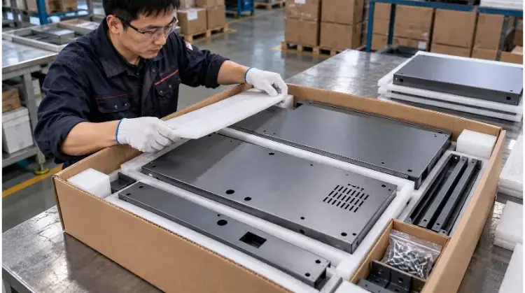 Flat Enclosure Panels Packed for Shipment