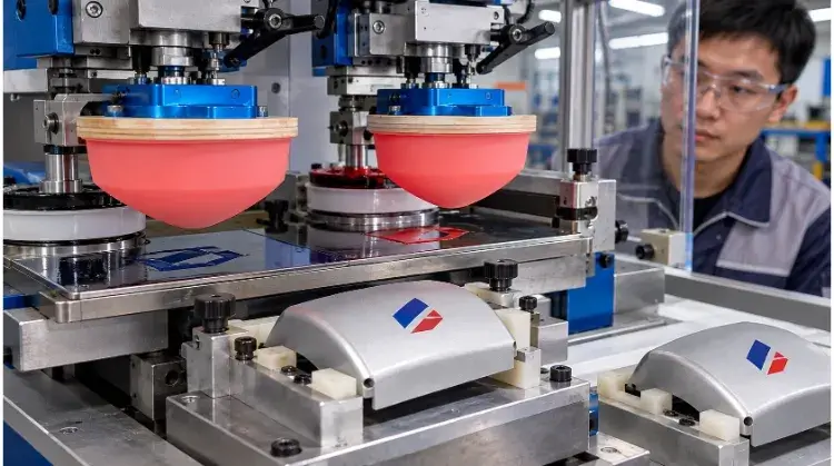 Silicone Pad Printing a Metal Housing