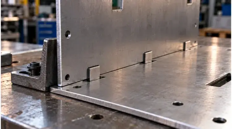 Tabbed Steel Panels Assembled Before Welding