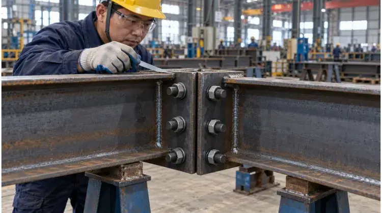 Trial Assembly of a Bolted Beam Connection