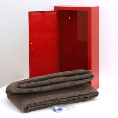 Kombinierte Feuerlöschdecke und Feuerlöscherschränke