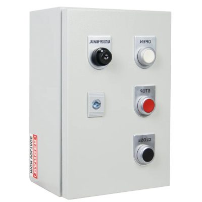 Boîtier de commande pour porte roulante industrielle