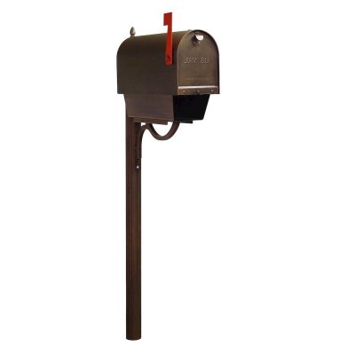Post mount Thick Steel Mailbox (1)