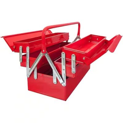 Tool Box with Handle and Metallic Tray